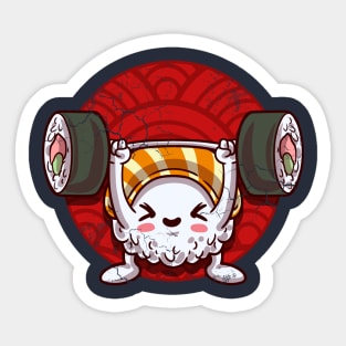 Sushi Weightlifting Japanese Anime Manga Kawaii Otaku Sticker